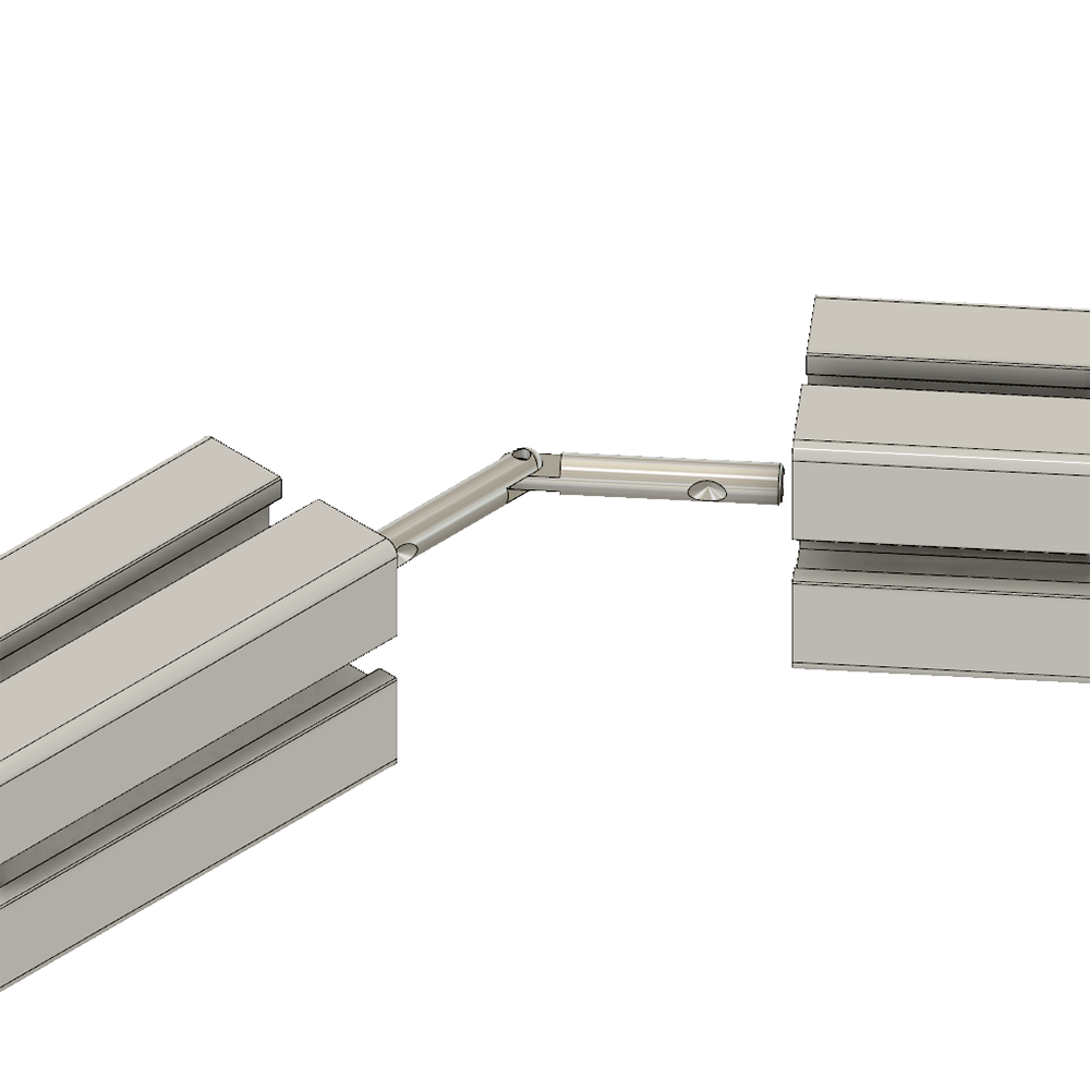 41-220-0 MODULAR SOLUTIONS PROFILE FASTNER<br>MITER CONNECTOR - END MOUNT DRILLING REQUIRED